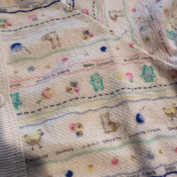 NWT Vintage Sonoma Cozy Cream Baby Footies Pastel Animal Print Size 3-6 Months - Picture 5 of 10